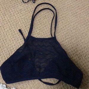 american eagle night neck sheer swim top